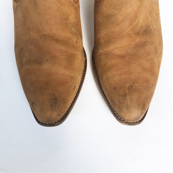 Madewell The Erin Western Ankle Boot Size 11 Tan Brown Leather Point Toe Booties - Picture 4 of 12